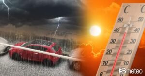 Meteo Italia: Nord colpito da forti temporali e grandine, picco di caldo africano al Sud con punte di 44° in Puglia. Situazione e previsioni.
