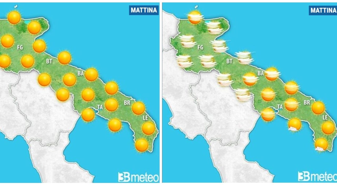Maltempo in arrivo: tornano le piogge in Puglia. Previsioni meteo.