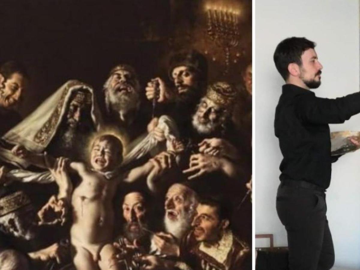 «Quel quadro è antisemita»: a Bari sotto processo il pittore Giovanni Gasparro, richiesti 6 mesi di carcere