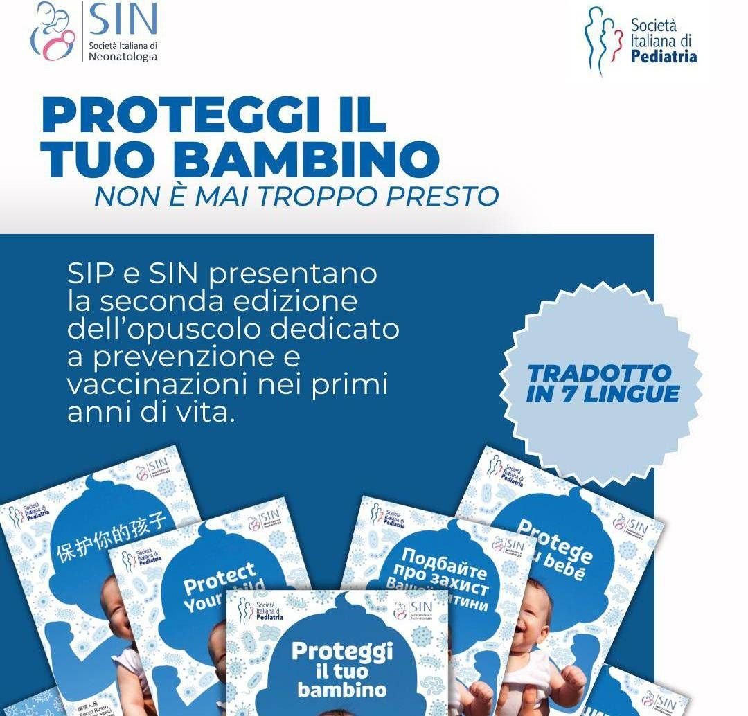 Vaccini: opuscolo per genitori "Proteggi il tuo bambino" da pediatri e neonatologi
