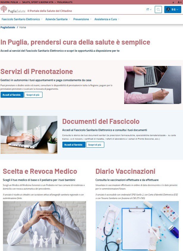 Online da oggi, 7 ottobre, il nuovo portale della salute della Regione Puglia