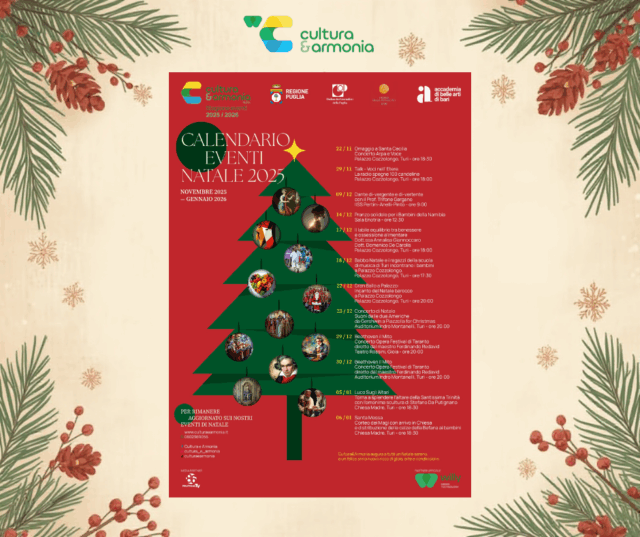 Cultura&Armonia inaugura il calendario eventi per il Natale 2025-2026.