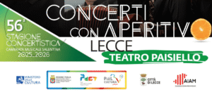 Domenica tornano i concerti con l'Aperitivo al Teatro Paisiello di Lecce