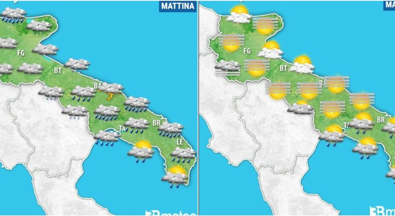 Sole e bel tempo fino a venerdì, poi pioggia nel weekend: le previsioni meteo in Puglia.