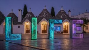 Cosa fare in Puglia durante il ponte dell'Immacolata: musei, concerti, mercatini e vin brulè nei vigneti, con la magia dei trulli addobbati a festa.