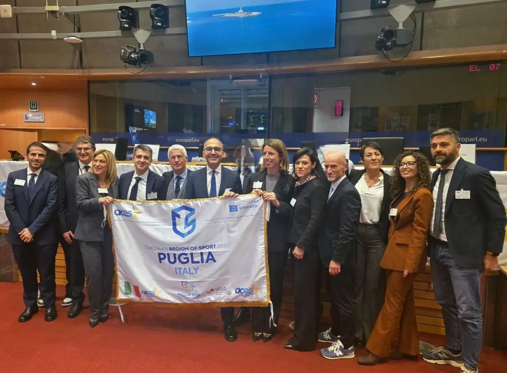 La Puglia è stata designata "Regione Europea dello Sport 2026" a Bruxelles.
