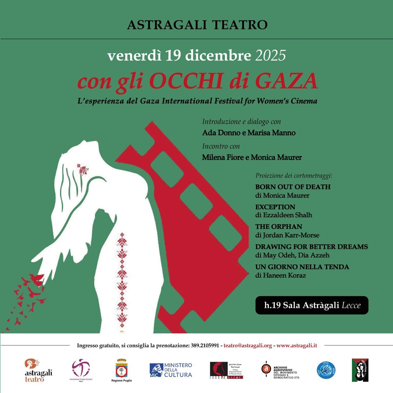 Lecce: Con gli occhi di Gaza - Evento di cinema in Puglia presso la Sala Astràgali