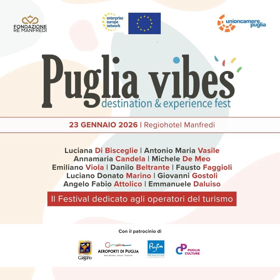 Puglia Vibes debutta a Manfredonia: il 23 gennaio un festival per promuovere il turismo dei territori