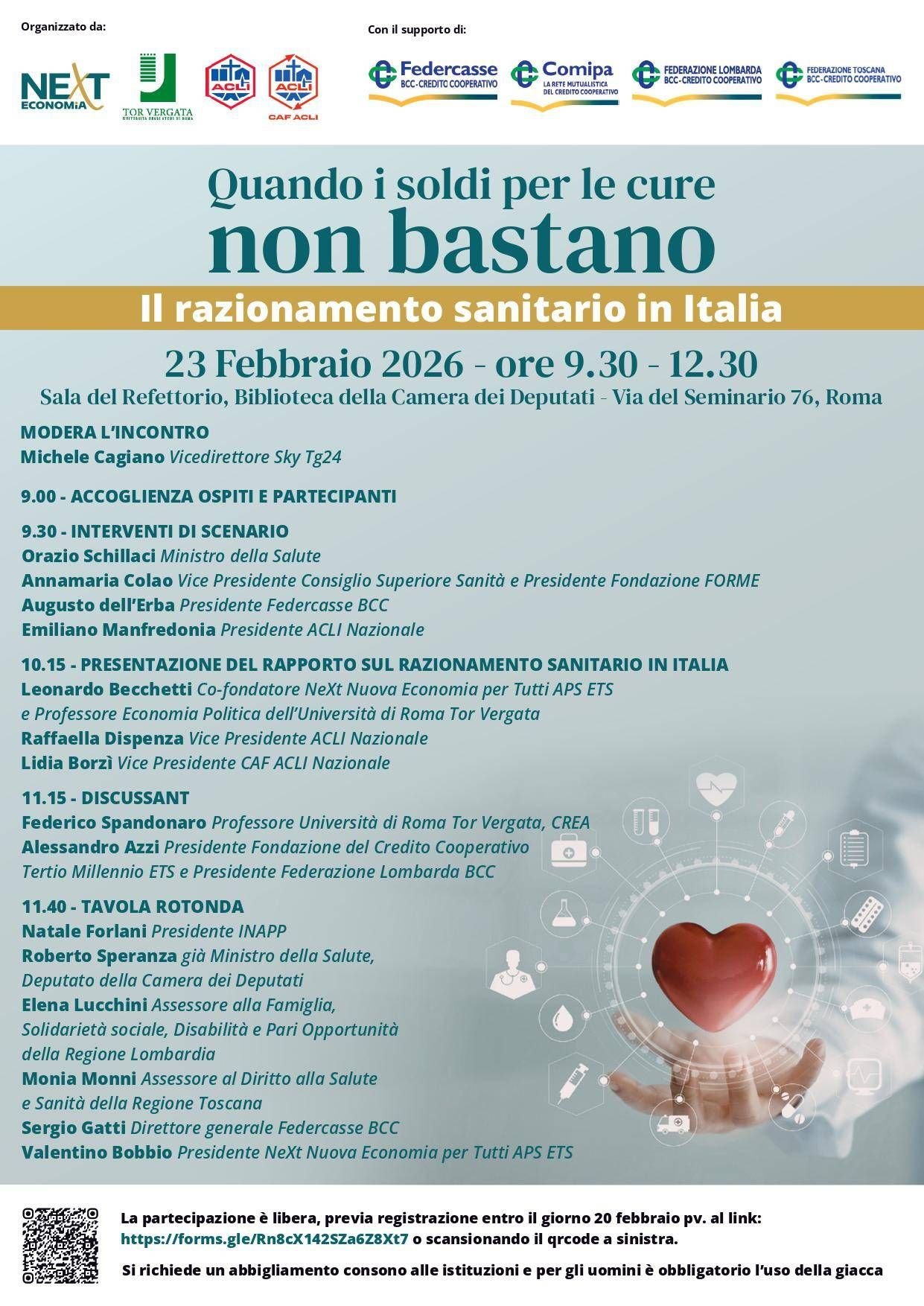 Cure sempre meno universali: il primo rapporto sul razionamento implicito del 23 febbraio