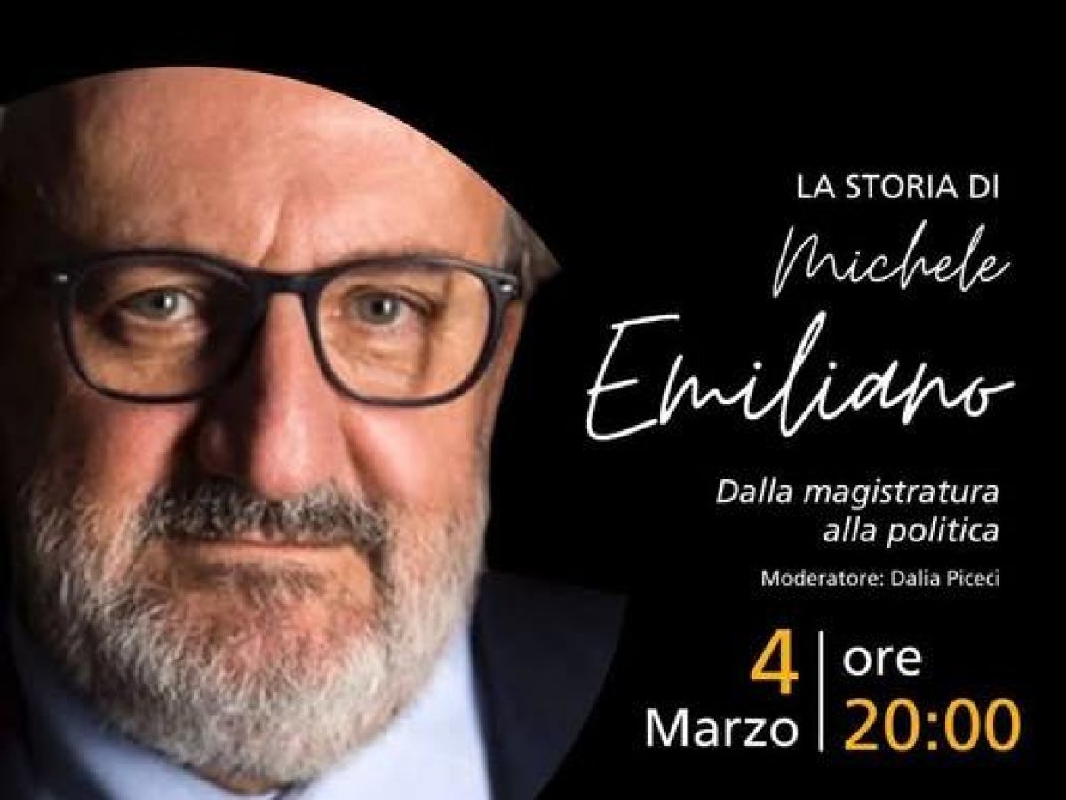 Michele Emiliano: dall'esperienza in magistratura alla politica, l'ex governatore della Puglia si racconta sul palco.