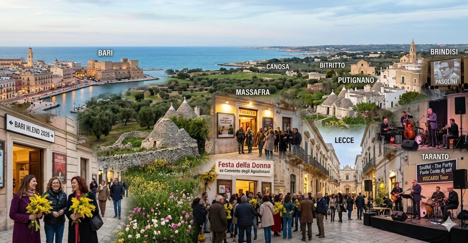 Eventi in Puglia fino all'8 marzo 2026: Festa della Donna e spettacoli vari