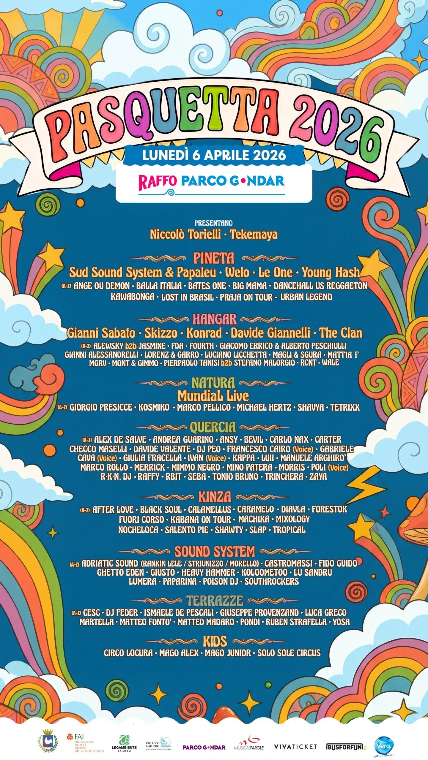 Raffo Parco Gondar: la grande stagione estiva di Puglia inizia con la Pasquetta e Sud Sound System, Welo e tanti altri!