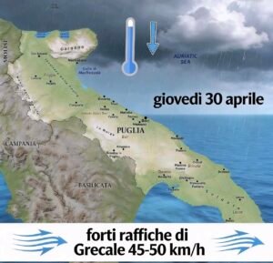 Meteo in Puglia e Basilicata: sole e caldo fino al 30 aprile
