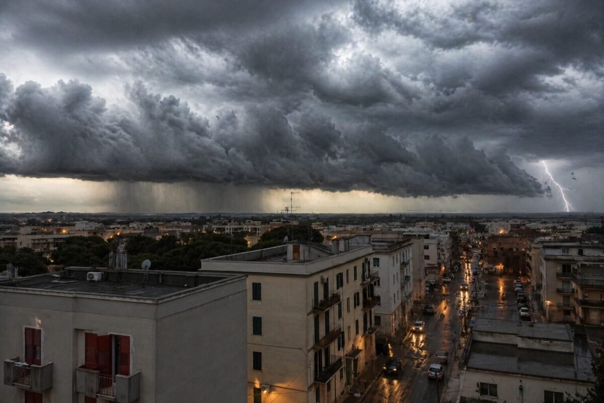 Maltempo in Puglia: crollo delle temperature e grandine a Conversano, nuovo impulso instabile in corso