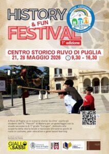 Ruvo di Puglia ospita l'History & Fun Festival: studenti protagonisti tra storia, gioco e inclusione.