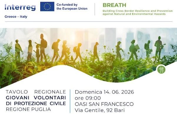 Assemblea Plenaria 2026 dei Giovani Volontari della Protezione Civile Puglia a Bari