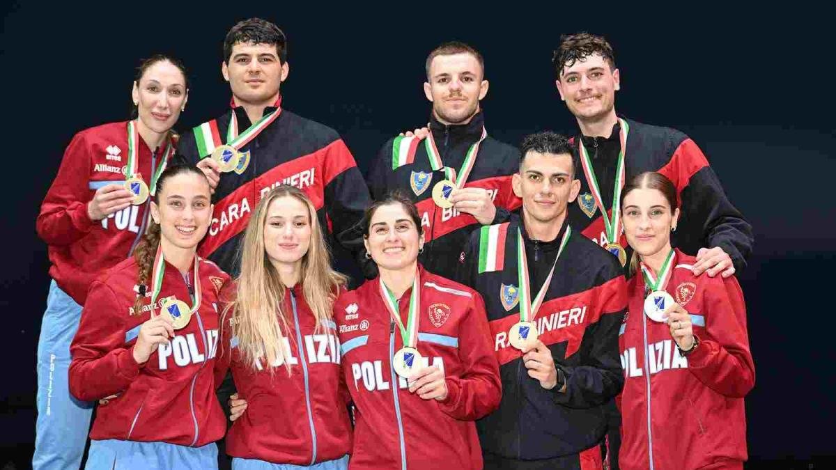 Assoluti di Roma: Fiamme Oro e Carabinieri vincono i titoli a squadre di sciabola