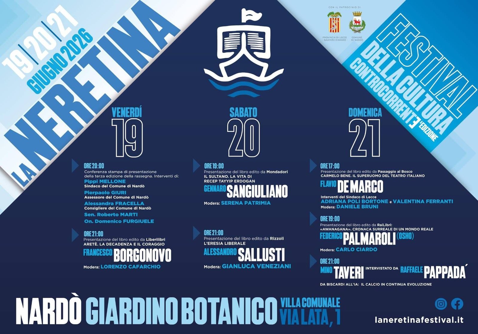 Festival La Neretina a Nardò, 19-21 Giugno: Sangiuliano e Borgonovo